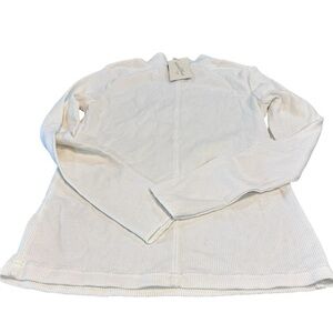 Universal Thread women’s Cream Waffle Knit Long Sleeve High Neck Top Medium NWT‎